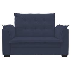 Sofá 2 Lugares Confortável Luxo 1,40m Marrocos Bellamado Azul Marinho