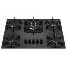 Fogão Cooktop Tripla Chama Mueller 5 Bocas G5 Preto Bivolt, 601270003,