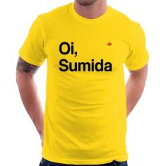 Camiseta Oi sumida - Foca na Moda, Amarelo, GGG