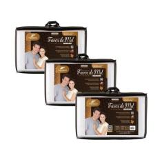 Kit 3 Travesseiro Favos de Mel Intense - Fibrasca