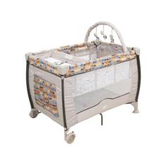 Berço de Bebê Portátil Cercado Cercadinho Dobrável com Mosquiteiro Des