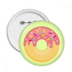 Rosquinha rosa Sobremesa doce Pinos redondos Emblema Botão Emblema Acessório Decoração 5 peças