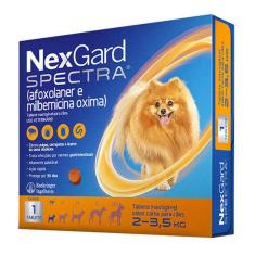 NexGard Spectra Antipulgas e Carrapatos Cães 2 a 3,5kg 1 Tablete Boehringer
