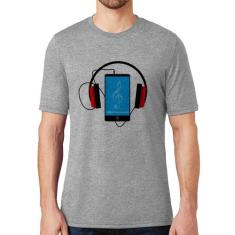 Camiseta Headphone Smartphone - Foca Na Moda
