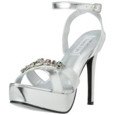 Touch Ups Sandália plataforma feminina Dale, Prata metálica, 40