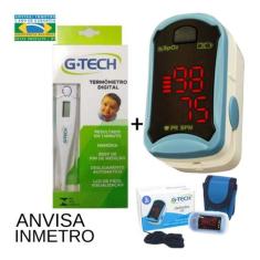 Oximetro De Dedo Digital De Pulso Gtech  + Termometro Digital