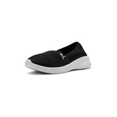 PUMA Tênis feminino Adelina 2 Sapatilha de balé, Preto/branco, 36