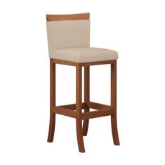 Banqueta Alta em Madeira Maciça Paris - Cimol