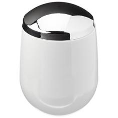 OU Porta-Algodao Cromo Belly Branco