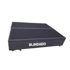 Cama Box Baú Casal Bipartido Blindado Suede Cinza