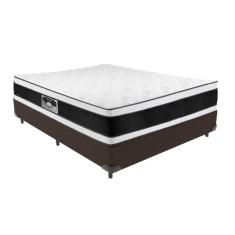 Cama Box e Colchão Black & White Air Double Face Espuma D33 Casal Castor
