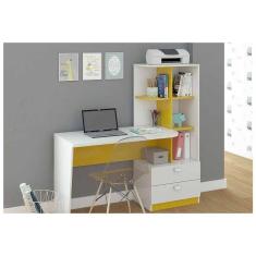 Mesa De Computador Elisa C- 2 Gavetas E 6 Nichos Cinamomo - Permóbili