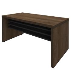 Mesa para Escritório 158cm Tamburato Executiva A06 Marrom/Preto - Mpozenato