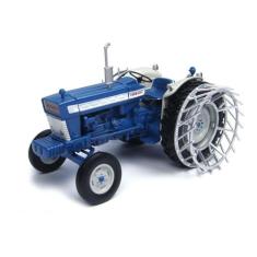 Miniatura trator rodas ferro universa hobbies ford 5000 1/32, Azul