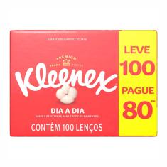 Lenço de Papel Kleenex com 100 Unidades 100 Unidades