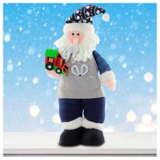 Enfeite Natal Boneco Papai Noel Artesão Tecido 53cm