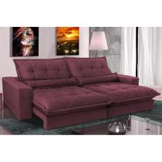 Sofa Retrátil e Reclinável 2,52m com Molas Ensacadas Cama inBox Soft T