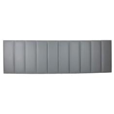 Cabeceira King 200X60 Estofada Cama Box Modulada Cinza - Blu Interiore