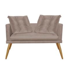 Namoradeira Sofá Recamier Lucia Confort Com Almofada Sala Recepção Esc