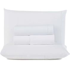 Jogo De Lençol Queen Top Line 180 Fios 4 Peças - Branco