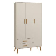 Guarda Roupa Infantil Isis 3 Portas E 2 Gavetas Areia - Reller Móveis Areia