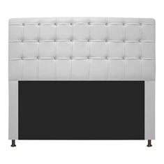 Cabeceira Estofada Dama 160 cm Queen Size Com Strass Corano Branco - ADJ Decor
