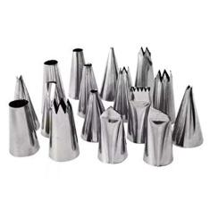 Jogo De 16 Bicos De Confeitar Modelos Diversos