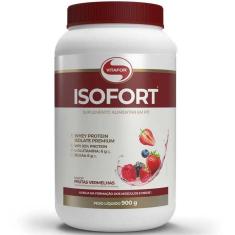 Isofort Whey Protein Isolado 900g Vitafor Frutas Vermelhas