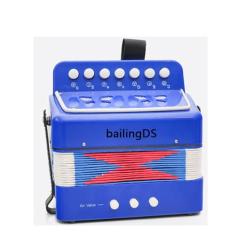 Acordeão, 8 teclas, 4 acordeões de baixo com alças para iniciantes, acordeão educativo, presente de instrumento musical, instrumento de acordeão para adultos tamanho trabalhado: 17 x 18 x 10 cm, peso: