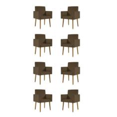 Kit 8 Cadeiras Poltronas Decorativas Escritório Recepção - Balaqui Dec