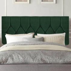 Painel Estofada Istambul Botão Capitonê 140cm Casal Para Cama Box Quarto Suede Verde - Gat Magazine
