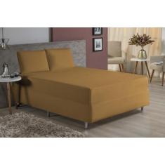 Jogo de Lençol Queen 3 Peças Luva de Box 55cm Altura Malha Algodão - D