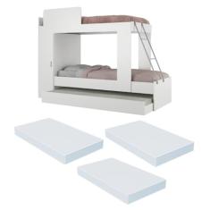 Treliche com Colchão Incluso 1 Porta Havana Multimóveis Branco