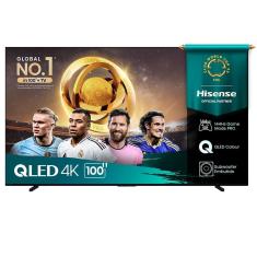 Smart TV 4K Hisense QLED 100” Polegadas com Subwoofer Embutido, Modo Jogo Pro, 144Hz e Wi-Fi - 100Q7QG