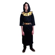 Fantasia de Mago Preto Infantil com Acessórios Holográficos