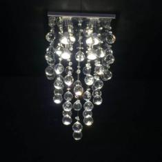 Lustre De Cristal Para Sala Quarto Com 45 Cm De Altura,base D