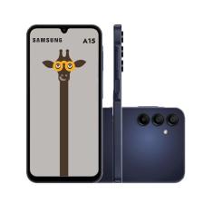 Smartphone Samsung Galaxy A15 4g 128gb 6.5" Azul Escuro Câmera Tripla Traseira De 50mp