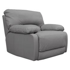 Poltrona Reclinável Elétrico Asmará Power Touch Couro Cinza - Gran Bel