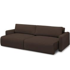 Sofá Retrátil Reclinável Para Sala De Estar Living 240cm Sevilha F04 Veludo Marrom