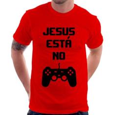 Camiseta Jesus está no controle - Foca na Moda, Vermelho, M