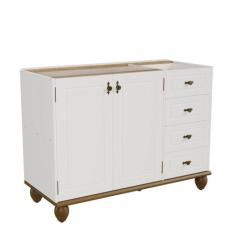 Balcão Retrô 2p 4g Off White-nogueira Cozinha - Móveis Retrô