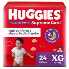 Fralda Huggies Supreme Care Roupinha XG - 24 fraldas