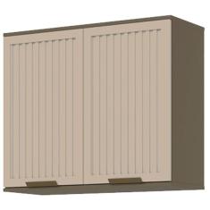 Armário Aéreo 2 Portas Ripado 80 Cm Connect Duna Cristal – Henn