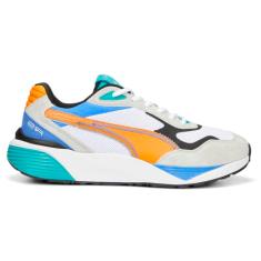 PUMA Tênis feminino Rs-Metric, Puma Branco vibrante laranja, 40