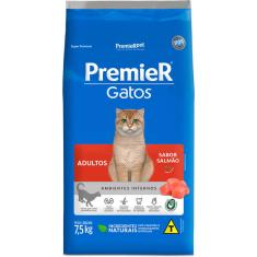 Ração Premier Pet Gatos Adultos Ambientes Internos Salmão - 7,5 Kg