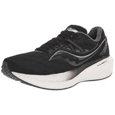 Saucony Tênis de corrida masculino Triumph 20, Preto/branco, 41