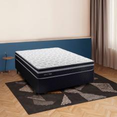 Colchão Molas Ensacadas Miami Queen 158cm Preto / Branco
