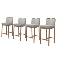 Conjunto 4 Banquetas Madeira Maciça Dani - Ease Móveis