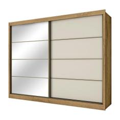 Guarda Roupa Sevilha 2 Portas de Correr Casal 6 Gavetas MDF Mademarcs,