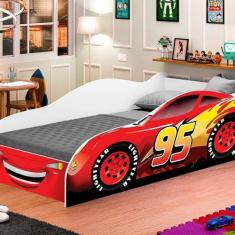 Cama Carro 95 Infantil para meninos Vermelho - J&A Móveis